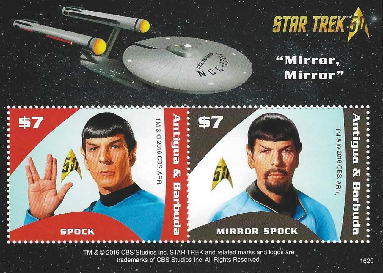 Star Trek stamps from Antigua and Barbuda