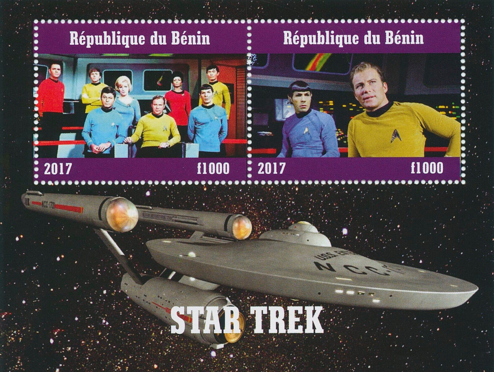 Star Trek stamps from Benin