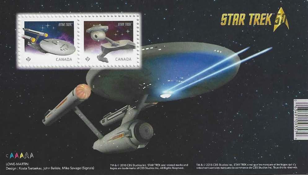 Star Trek stamps from Canada