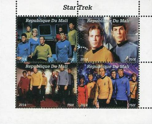Star Trek stamps from Mali