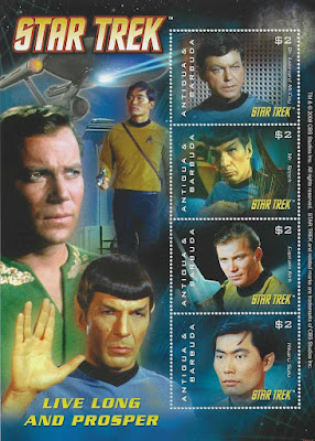 Star Trek Stamp Antigua and Barbuda