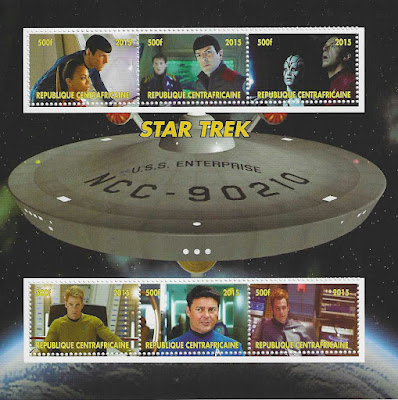 Star Trek Stamp from Central African Republic