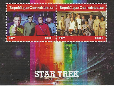 Star Trek Stamps from Central African Republic