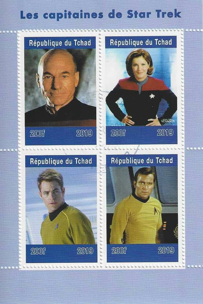 Chad Star Trek Stamps 2021 MNH Beyond Spock Kirk Kelvin Timeline Film 4v M/S II 